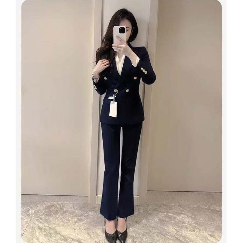 2025春秋季新款高端职业西装套装女正装公务员面试气质工作服外套