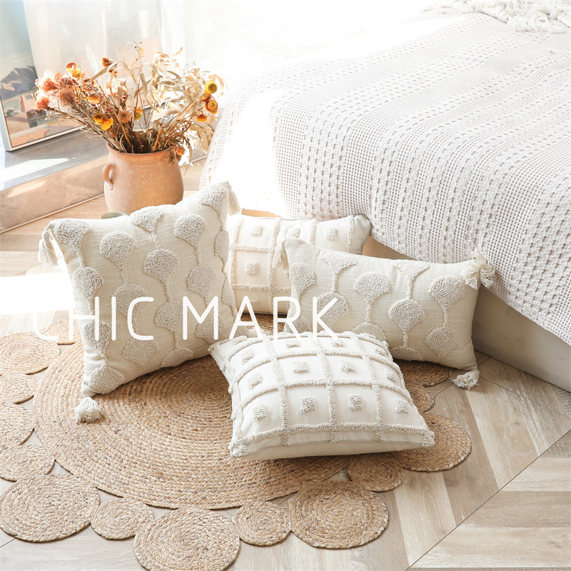 波西米亚民族风圈绒抱枕套