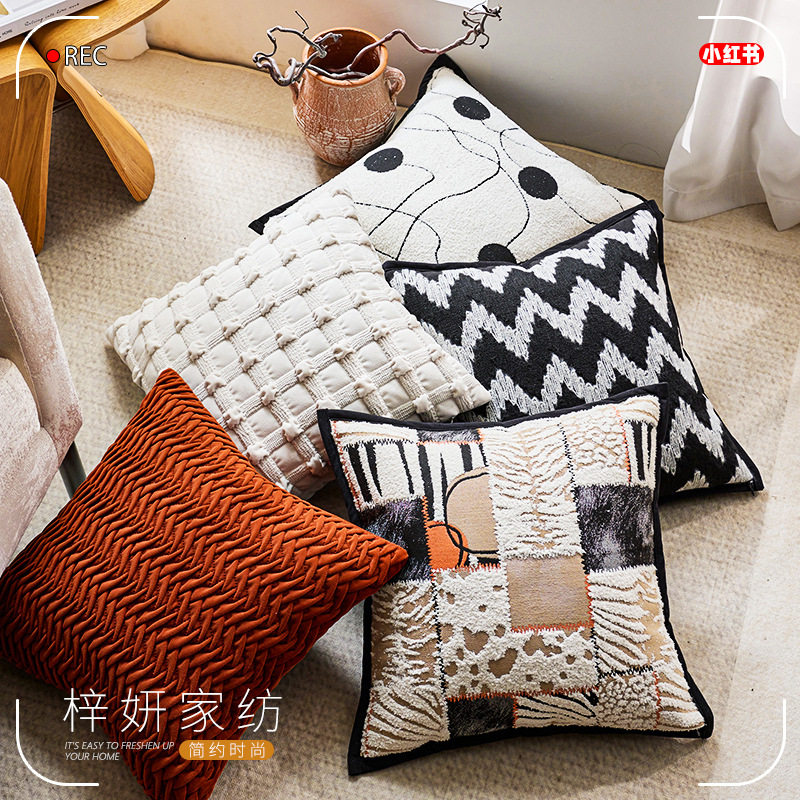 奶油泡泡格抱枕纯色客厅沙发靠枕样板间靠垫轻奢百搭感ins风,居家布艺,抱枕被,淘宝优惠券,粉丝福利购,淘宝优惠卷