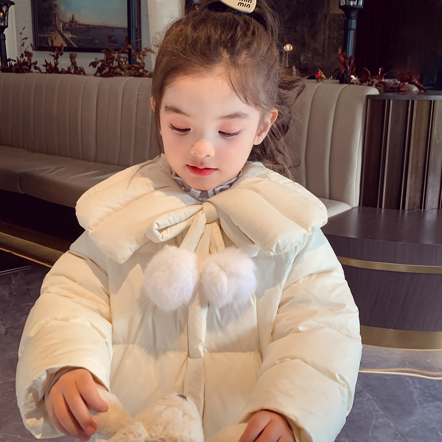 休闲韩版儿童加厚保暖鸭绒面包服