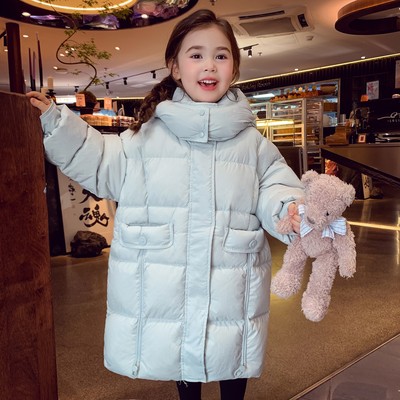 女童百搭连帽羽绒服外套