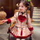 儿童新中式 2025新款 国风织锦外套短裙两件套裙 冬装 女童拜年服套装