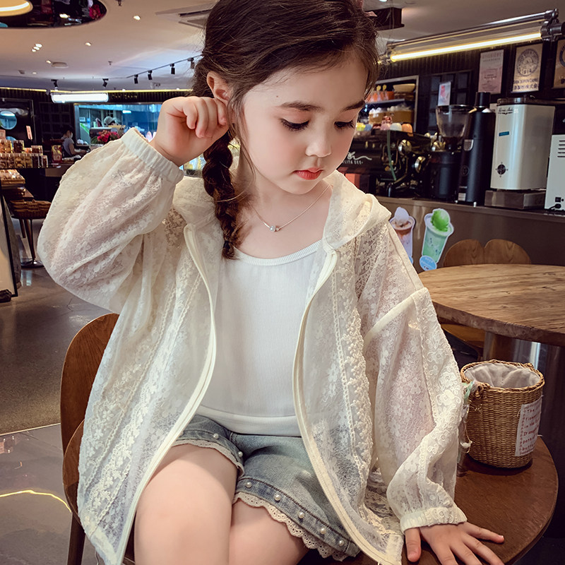 女童防晒衣2025新款洋气夏季出游儿童皮肤衣女孩蕾丝连帽薄款外套,童装/婴儿装/亲子装,儿童皮肤衣/防晒衣,淘宝优惠券,粉丝福利购,淘宝优惠卷