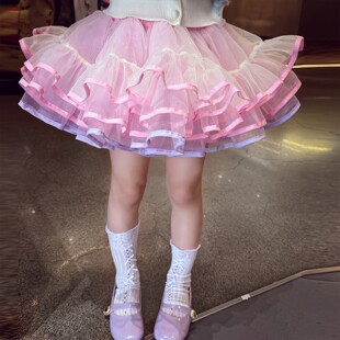 女童春夏tutu短裙2026新款儿童韩版网纱蓬蓬公主裙小女孩蛋糕裙子
