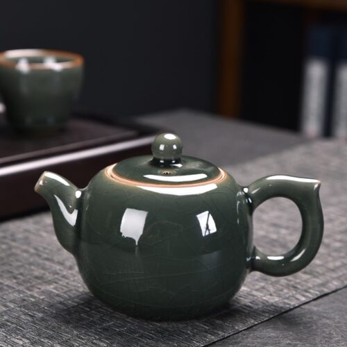 隐茶缘哥窑开片可养茶壶