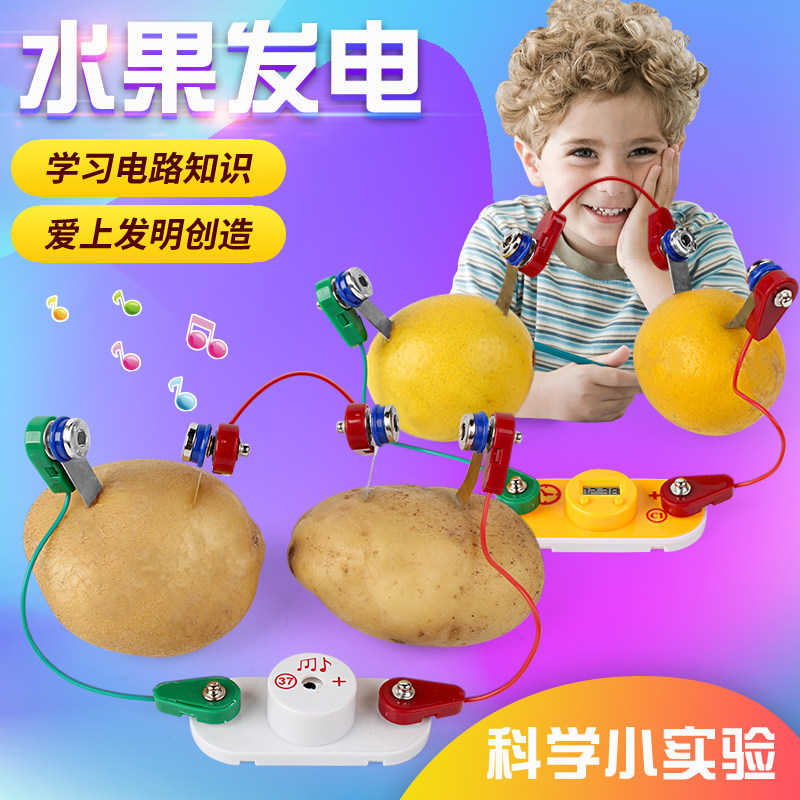 水果发电科学区域小实验材料套装幼儿园大班中班自制教具电学小子