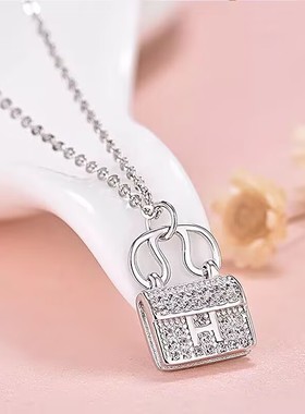 莫桑钻字母H包项链女S925纯银