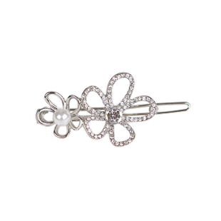 合金发饰水钻发夹刘海夹小号顶夹金色花朵边夹扣夹韩国头饰青蛙扣