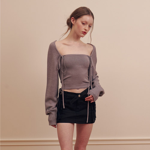 painorpleasure针织吊带罩衫套装