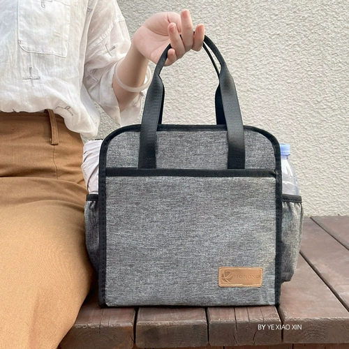 Демисезонная водонепроницаемая термосумка, вместительный и большой термос, ланч-бокс, льняная сумка, увеличенная толщина, сумка для еды