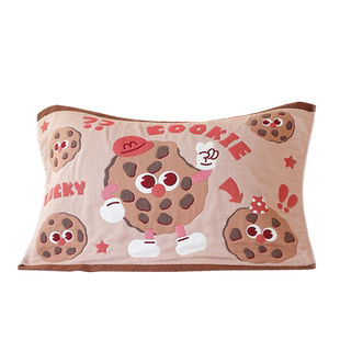 八层纯棉纱布枕巾一对装新款成人家用枕头巾加厚柔软卡通全棉盖巾