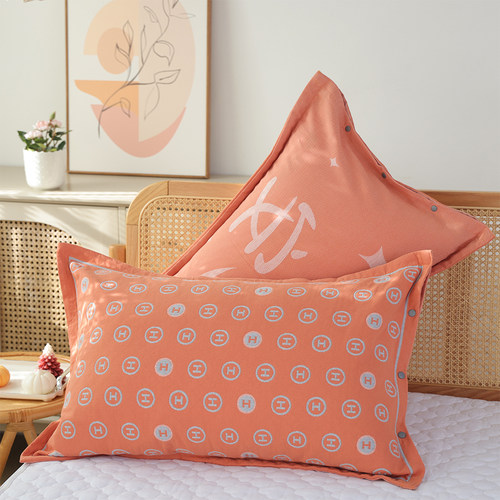 按扣枕套一对全棉枕头套成人透气