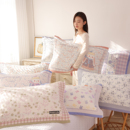 高密纯棉纱布枕巾一对装简约全棉柔软成人枕头巾吸汗透气家用盖巾