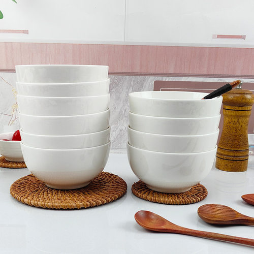 景德镇高温白瓷碗釉下彩餐具饭碗