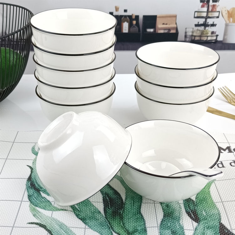 景德镇高温釉下彩餐具吃饭的碗