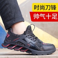 Giày công tác chống đập chống xuyên khử mùi an toàn mềm đáy thép nhẹ giày quần áo bảo hộ Baotou cũ Paul mùa hè