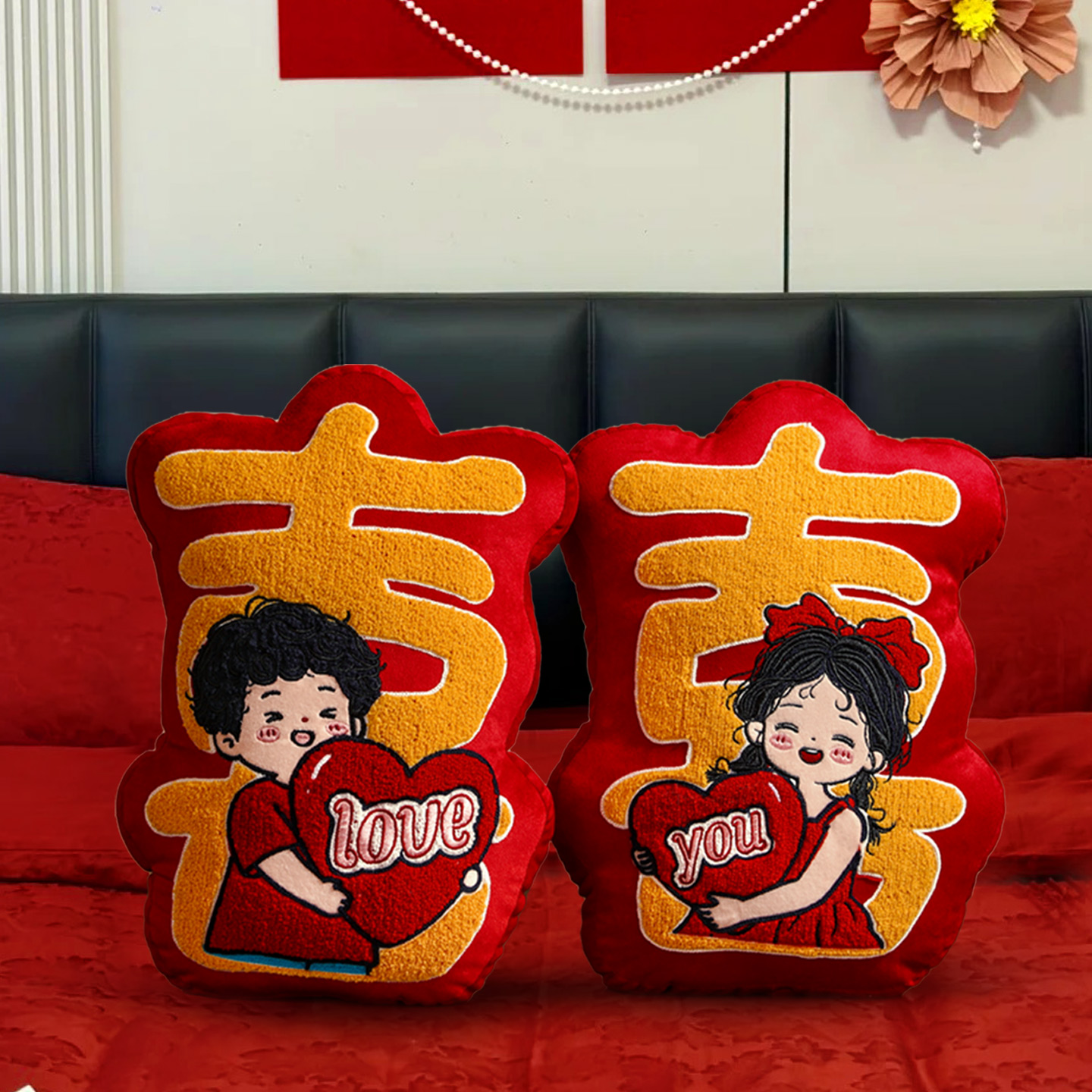 压床娃娃一对结婚新款高档