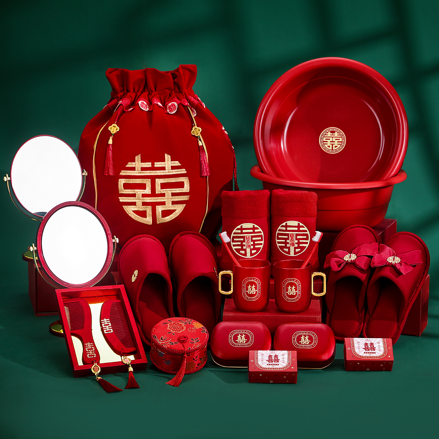 结婚陪嫁物品女方全套装