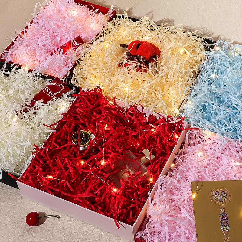 礼盒装饰拉菲草填充物情人节
