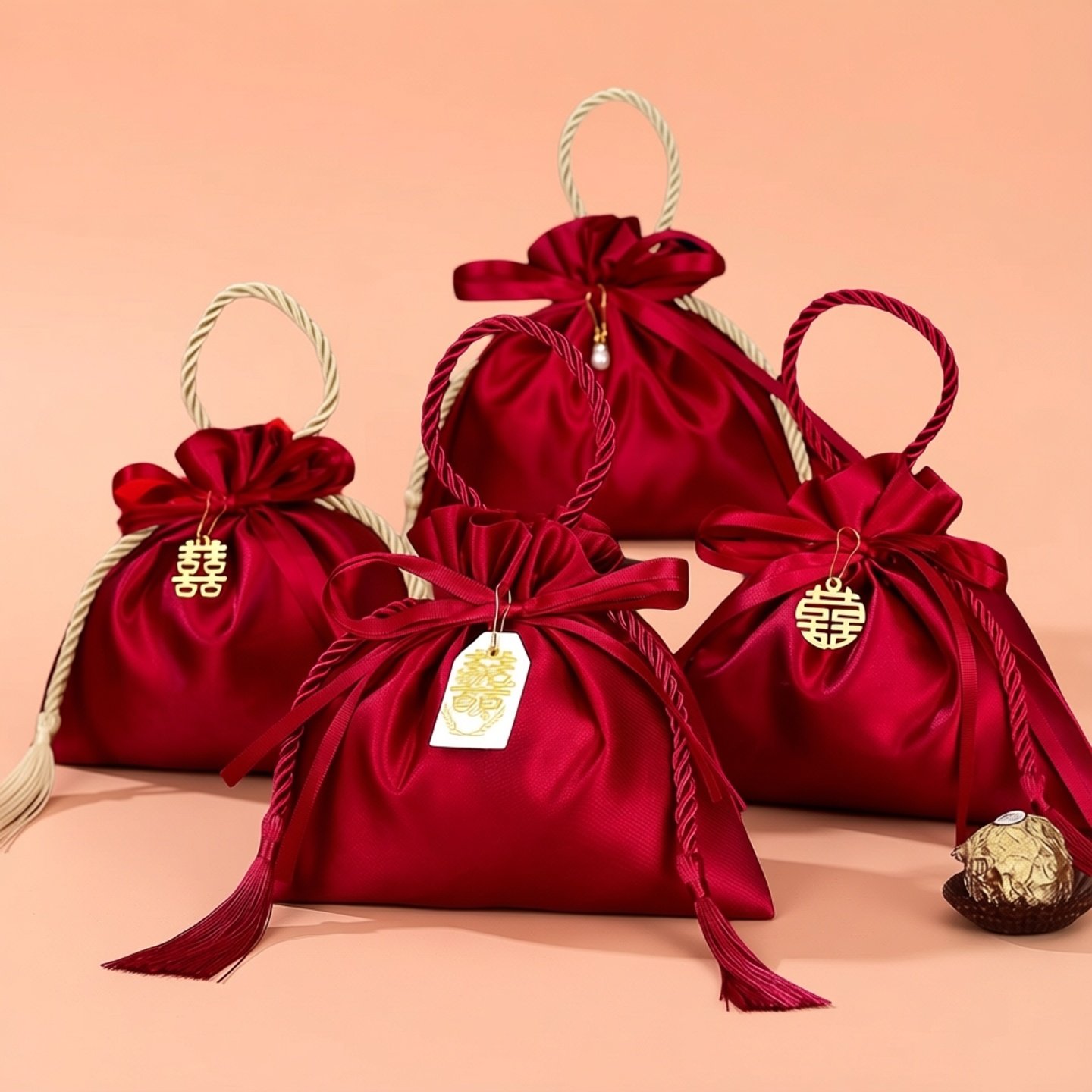 喜糖袋子结婚专用高级感糖果袋婚礼伴手礼盒包装盒大号免折叠布袋,节庆用品/礼品,糖盒/糖盒配件,淘宝优惠券,粉丝福利购,淘宝优惠卷