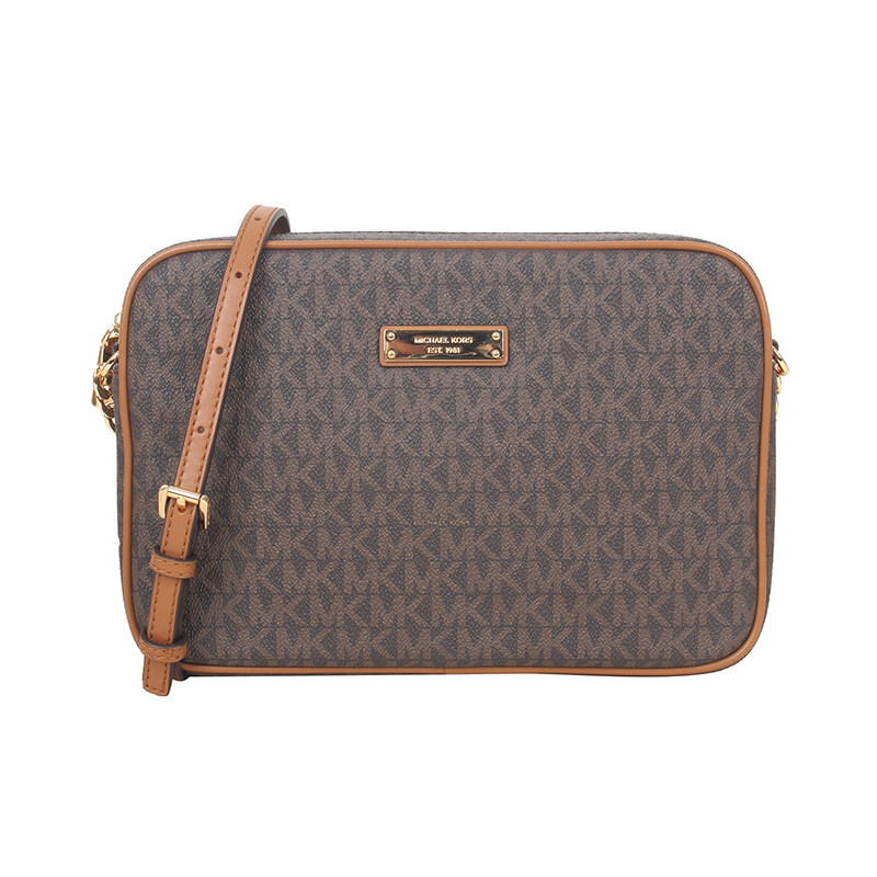 MK女包迈克.科尔斯 MICHAEL KORS印花单肩斜肩包干邑色32S7GJSC7B