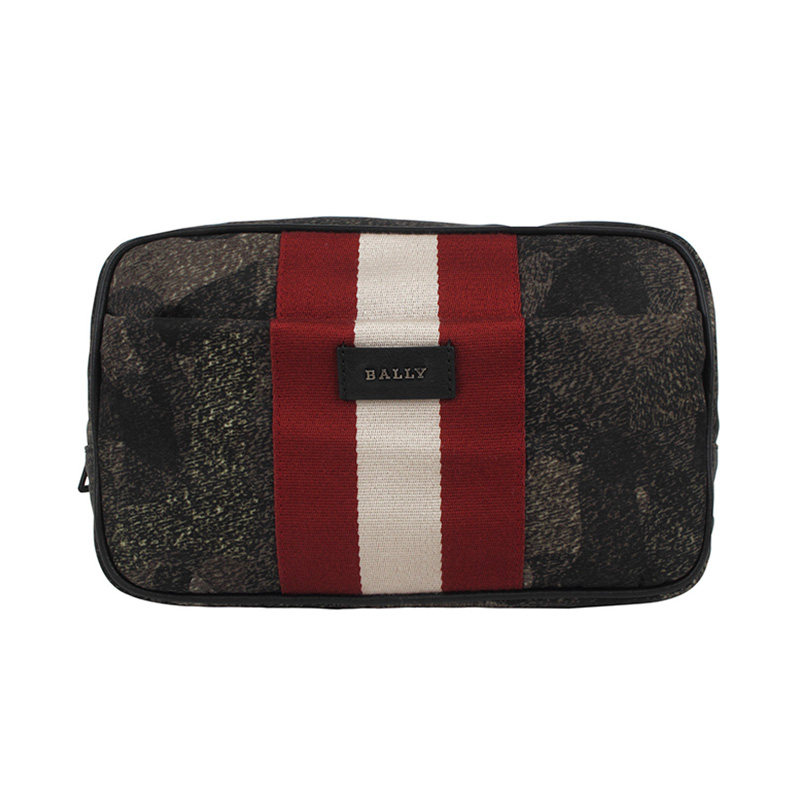 bally巴利奢侈品男士quinny印花老花休闲尼龙复古胸包斜挎包腰包