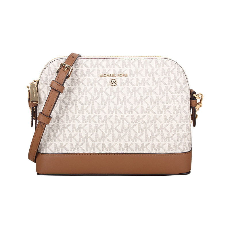 MK女包迈克·科尔斯MICHAEL KORS老花斜挎马鞍包干邑色32T1GT9C3B