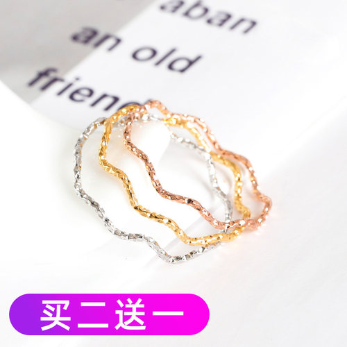 ins潮风小众设计钛钢食指尾戒