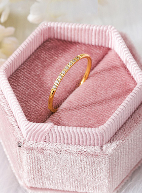 新款金色满天星戒指女小众