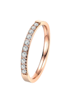 轻奢钻石戒指时尚个性简约环素