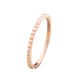 钛钢少女心波浪戒指女玫瑰金韩版简约时尚素圈戒ins尾戒小指闺蜜