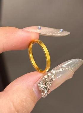 古法哑光素圈戒指女男款