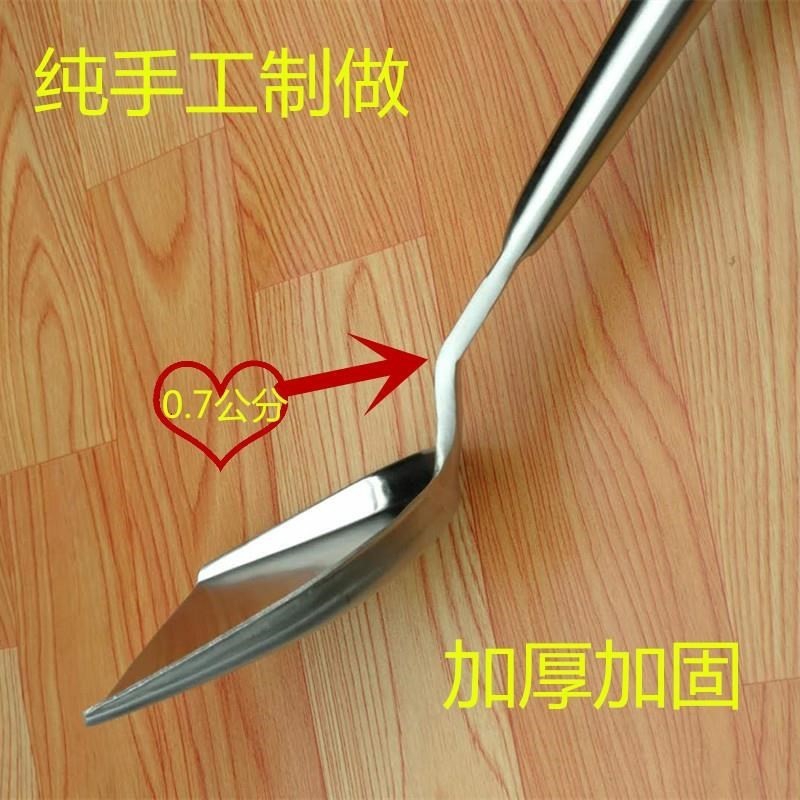 手工锻打304不锈钢家用烫木柄加厚小号炒铲铲子热销锅铲商用