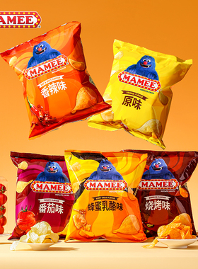MAMEE/妈咪马来西亚进口原切薯片正宗香辣味追剧零食网红同款薯片
