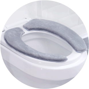 加厚马桶垫坐垫家用软垫圈坐便器套加绒冬季四季通用盖粘贴式防水