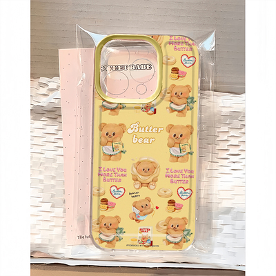 Butter黄油小熊适用iphone16promax苹果15华为Pura70荣耀200vivoOPPO一加小米14手机壳13透明12全包软少女11