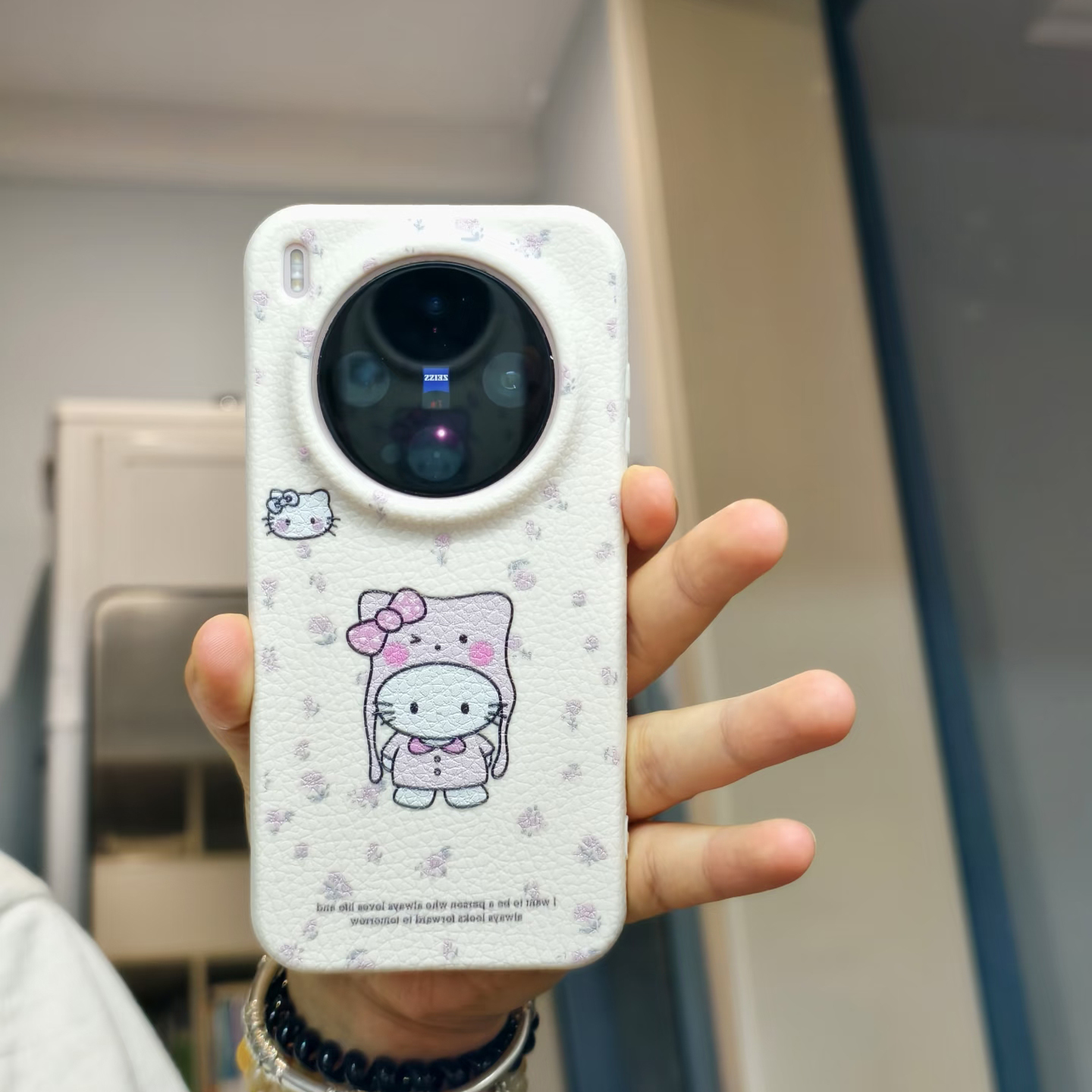 秋冬少女碎花带帽KT猫适用iPhone17PROMAX手机壳苹果16华为mate70nova14小米17P80reno15Findx9红米K90荣耀80