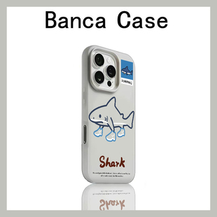 14pro果冻卡通13防摔12 苹果17promax小众个性 11保护套 鲨鱼二合一适用iPhone16pro手机壳15plus新款 趣味穿鞋