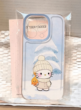 Kitty续火花手机壳适用苹果17promaxiPhone16pro卡通小米17reno15华为Pura80软套vivox300红米K90荣耀500pro