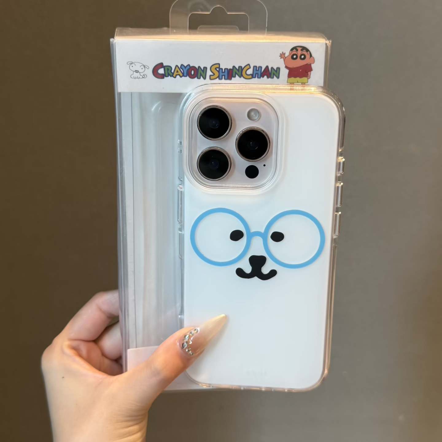 蓝框眼镜轻松熊适用苹果16pro手机壳新款iphone17promax大孔小米15荣耀400华为p70pro红米k80reno14findx8s30