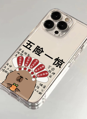 五险一惊水豚适用苹果16promax手机壳新款17pro华为mate70pura80小米15荣耀400iphoneopreno14红米k80vivos30