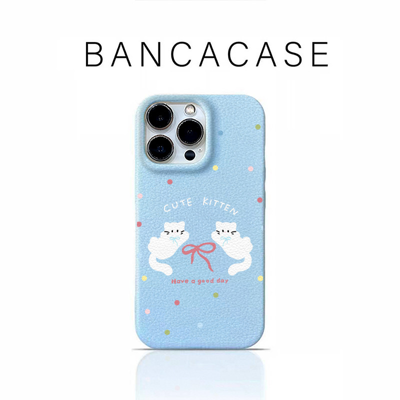 可爱蝴蝶结小猫适用iPhone17PROMAX手机壳苹果16pro华为mate80nova14小米17Pura80reno15高颜值皮纹Findx9软