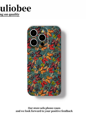 油画风彩色蝴蝶菲林新款适用苹果16pro手机壳iPhone15promax小米14华为mate60女vivox200k50p70nova13reno12
