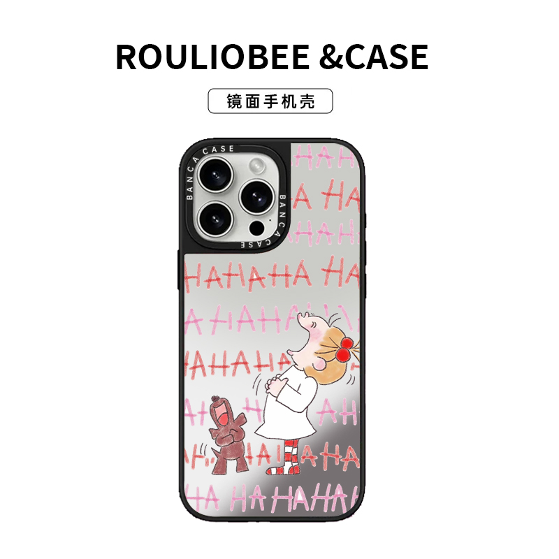 COCO开心酱女孩适用iPhone16Pro苹果15Promax手机壳12镜面13潮牌14防摔套15Pro个性16Promax可爱Plus明星同款