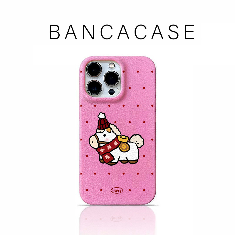 波点红围巾小马适用iPhone17PROMAX手机壳苹果16pro华为mate80nova14软小米17Pura80reno15高颜值皮纹Findx9