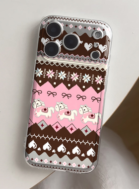 秋冬费尔岛小马手机壳适用苹果17promaxiPhone16卡通小米17reno15华为Pura80软套vivox300红米K90荣耀500pro