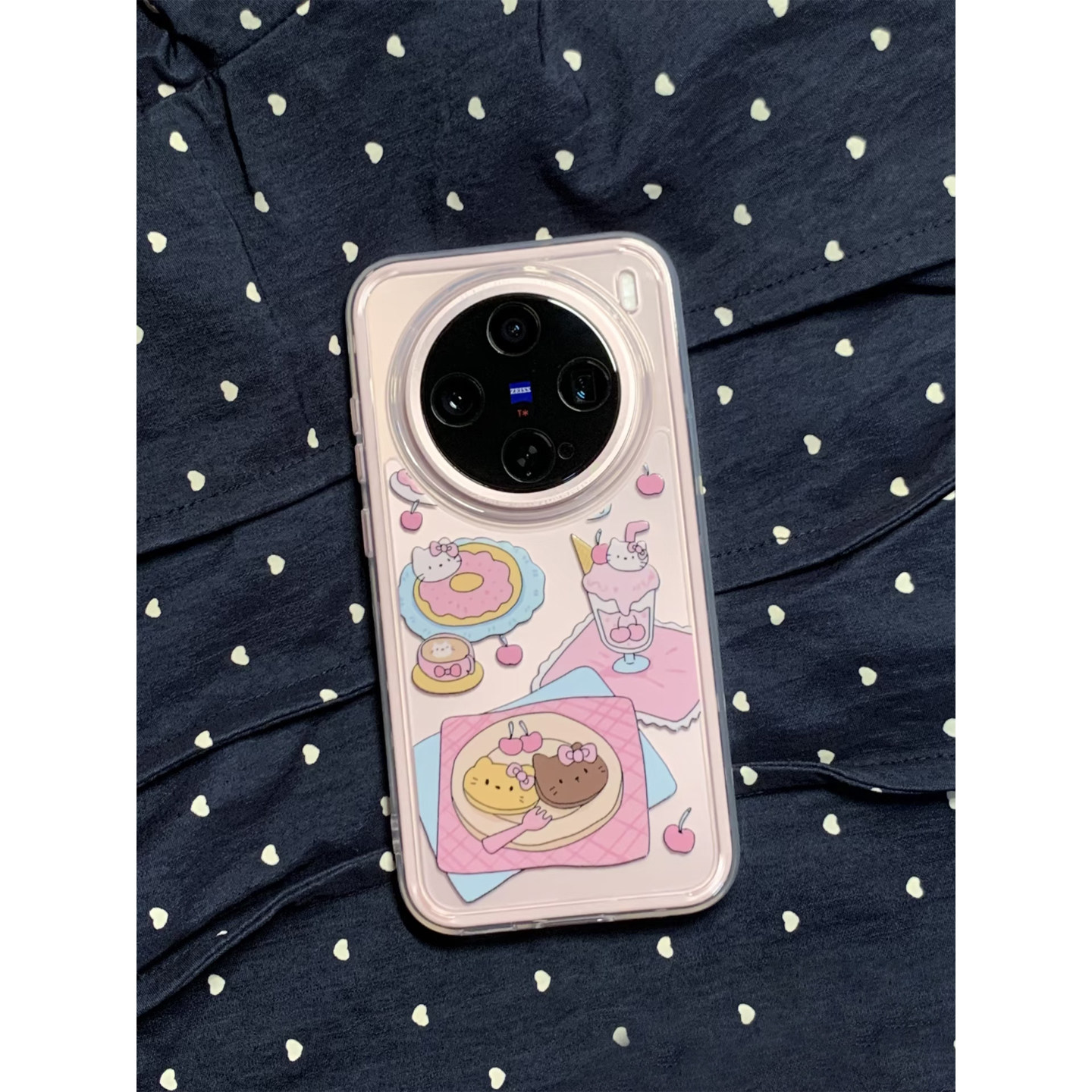 甜品Kitty主题适用苹果17pro手机壳iphone16promax小米15note14K80华为mate70nova13iQOO12p50荣耀400RENO11