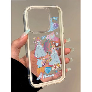 撞色三合一ins可爱白雪公主适用于iPhone16promax新款iPhone15promax苹果14Pro手机壳13promax防摔12保护套11
