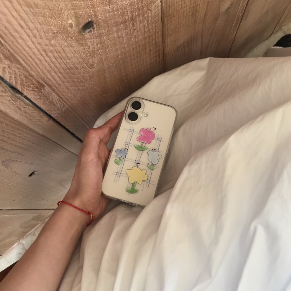 ins夏日韩系花朵适用苹果17promax手机壳iPhone16opporeno14小米15华为Pura80软套vivox200红米K80荣耀Magic7