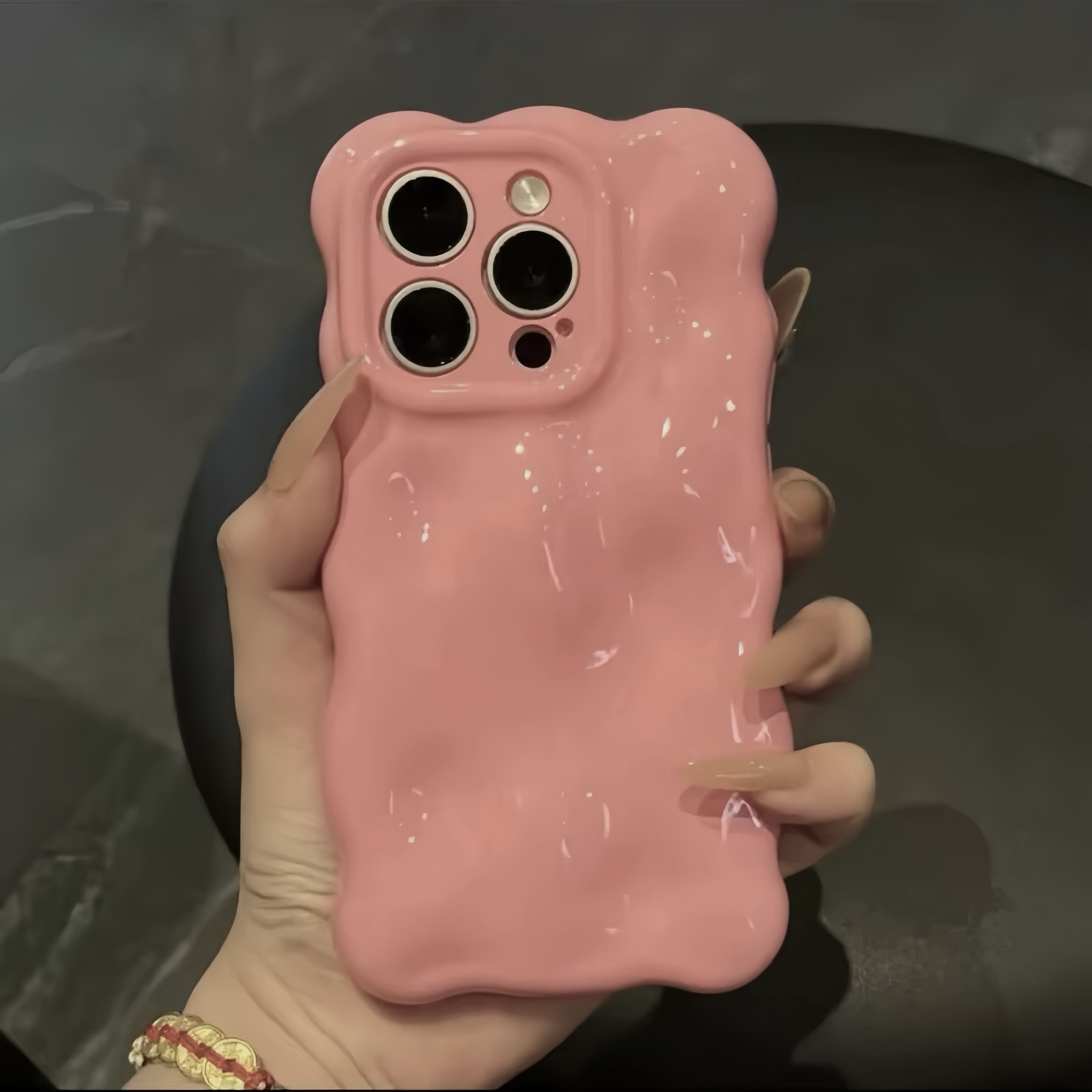 高级感温柔气质少女心粉色陨石纹iphone15promax苹果14手机壳11新款16pro女12高级感13pm全包硅胶创意防摔套